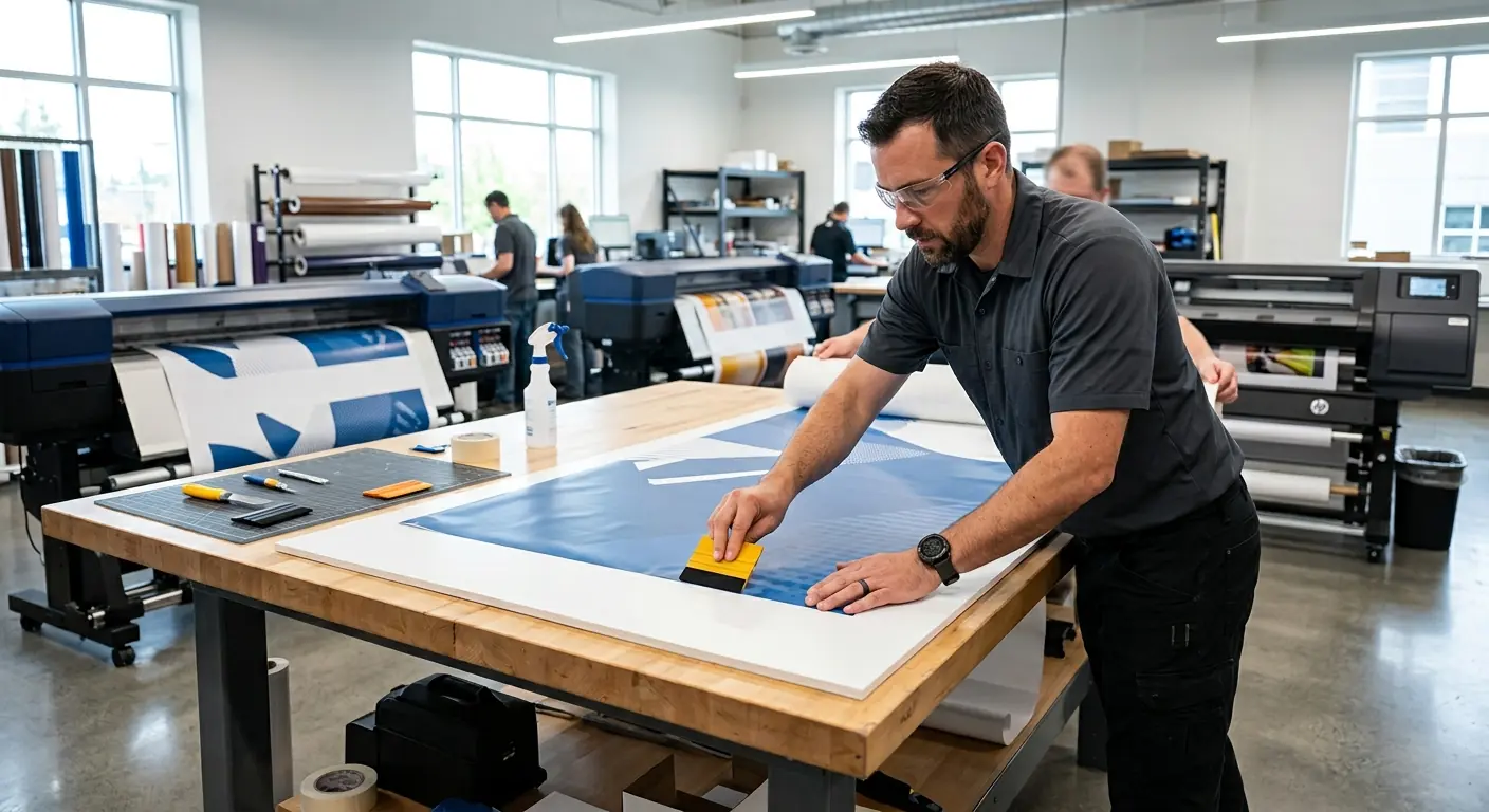 Large-format printing and vinyl graphics production